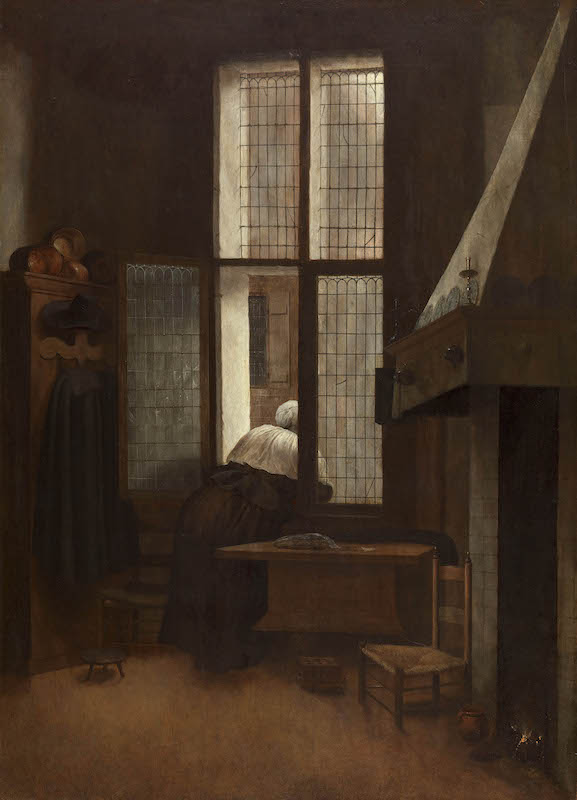 Jacobus Vrel. Enigmatique précurseur de Vermeer : Jacobus Vrel, Woman Leaning out of an Open Window, 1654. Kunsthistorisches Museum, Gemalde galerie, Vienna